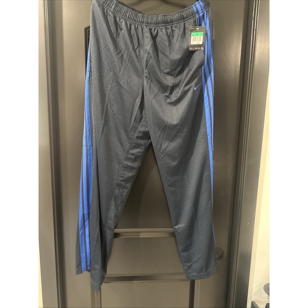 Nike Sz Xl Men's Epic knit Training Pants, Dark Blue w/ Royal Blue Strips